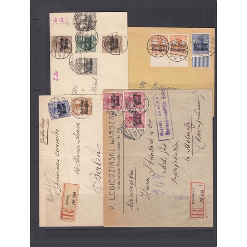 829 - A fine selection of 10 overprinted Germania covers, some registered