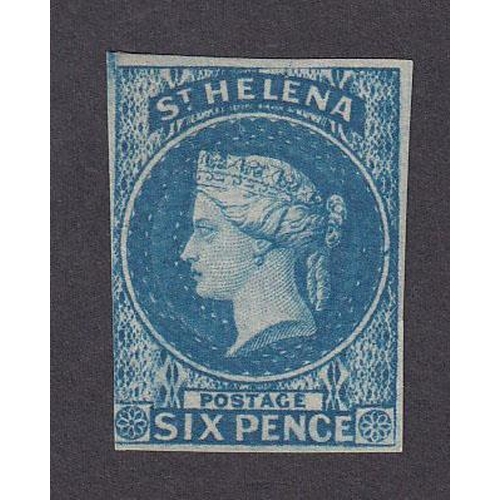 865 - 1856 SG1 6d blue mint, with touched to large margins and showing the ‘F3’ projection flaw at right