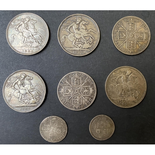 49 - A small accumulation of mainly UK circulated UK coins, including silver Crowns for 1889/1890/1894/19... 