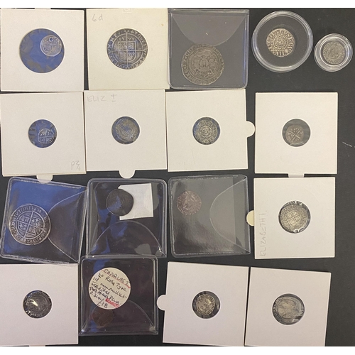 9 - A collection of 27 UK hammered coins from Henry III to Charles I, with denominations to 1/-, noted H... 