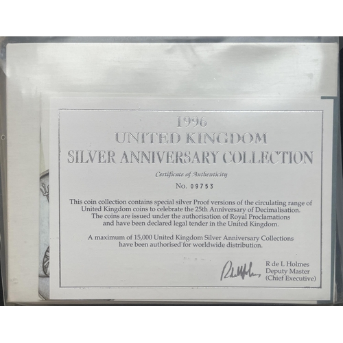 181 - 1996 RM UK Silver Anniversary Collection boxed with CoA and sealed in original packaging