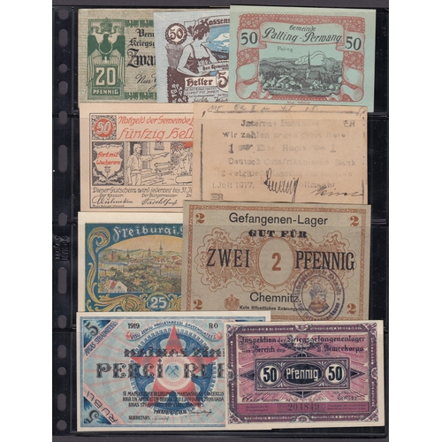 27 - A collection of hundreds of German Notgelds/ Private banks, in large album and loose, condition gene... 