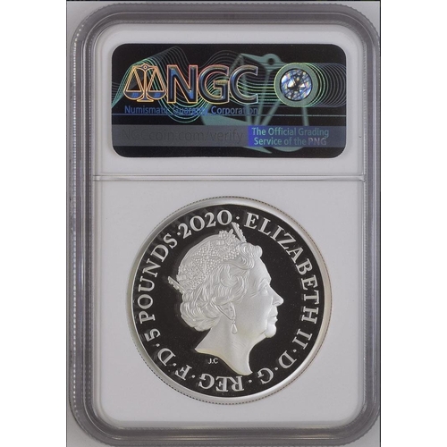 136 - UK 2020 The Great Engravers, Three Graces, silver £5 coin (2oz), slabbed by NGC graded PF69 Ultra Ca... 