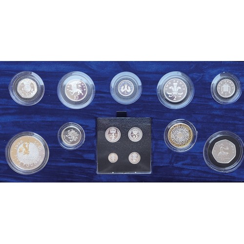 182 - The United Kingdom Millennium Silver Coin Collection including Maundy set, boxed with CoA