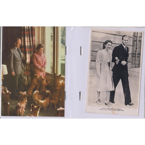 412 - A three volume collection of postcards collected on a Royalty theme, including UK and European Kings... 