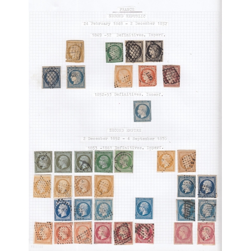 478 - A used stamp collection from 1848-1970s, including a good range of early imperf shades, 1901-07 Mili... 