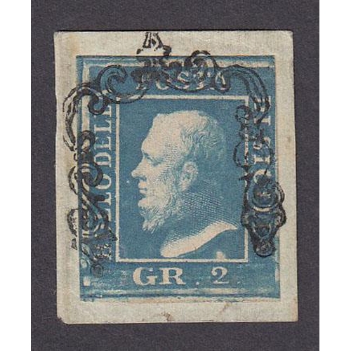 708 - Sicily – 1859 SG3a, 2g forged example on piece with RPS certificate