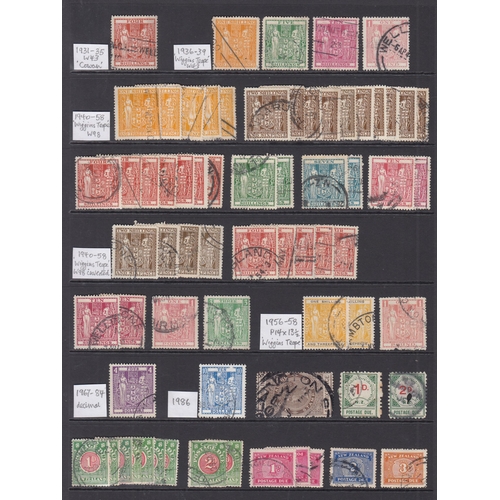 729 - Small accumulation of Arms Type Postal Fiscal stamps (51), arranged by issue date on one Hagner shee... 