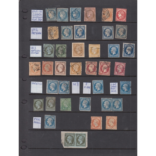 595 - Mint & Used collection 1850s/1920s on 16 large stockcards. Noted good range of early imperfs with st... 