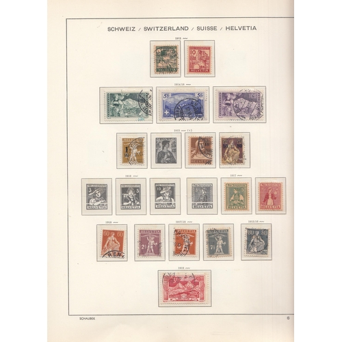 1158 - Mint and used collection in 2 volumes for 1850s/1970s, a range of imperf/perf seated Helvetia to 1f,... 