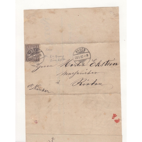 594 - Collection of French and Swiss early Postal History housed in album period 1850s/1920s. Noted Swiss ... 