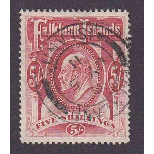 575 - 1904 MCA 5/- red fine used, SG50 Cat £150