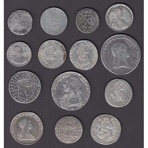 13 - An accumulation of 90 European coins, mainly 17th & 18th Century silver coins, in poor to good condi... 