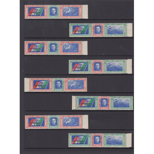 1021 - 1933 Balbo Transatlantic Flight SG378-379, mint set of twelve, each one for a different Pilot (24 st... 