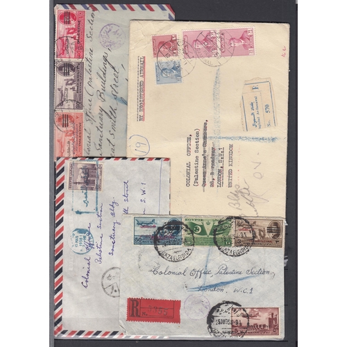 249 - An accumulation of 20th Century World commercial Postal History, mainly 1950s Middle East covers, in... 