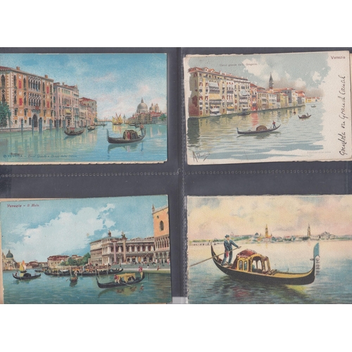 447 - A collection of early-mid period Italian postcards, including various RPs including Churches and fam... 