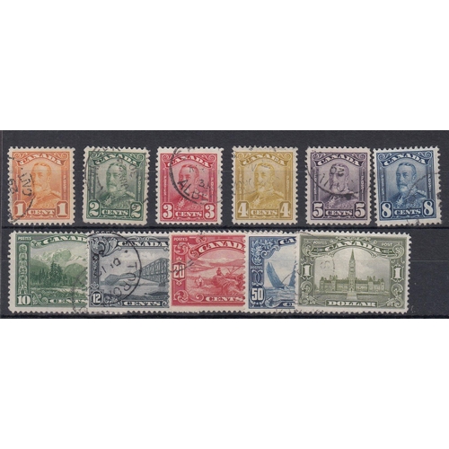 366 - 1923/34 used selection with Canada 1928 1c-$1 set 11 vals SG275/85, Ceylon 1935 2c-1r set 11 vals SG... 