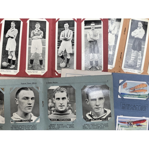 436 - 1930’s Topical Times three separate small albums each with 24 cards showing Footballers, all appear ... 