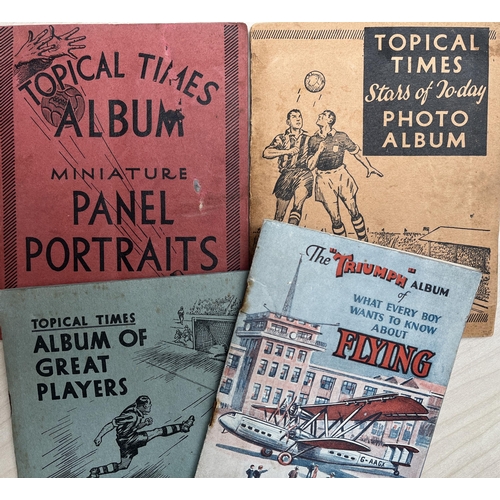 436 - 1930’s Topical Times three separate small albums each with 24 cards showing Footballers, all appear ... 