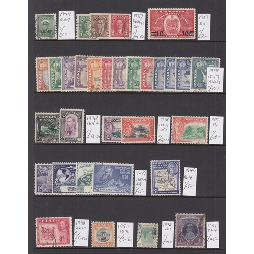 348 - Commonwealth 1937/53 used selection with Aden 1937 vals to 8a, Antigua 1938 vals to 5s, Australia 19... 