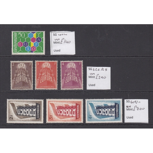 364 - Europa 1956/70s ex-dealers UM selection of sets incl Liechtenstein 1960 SG404 Cat £140, Luxembourg 1... 