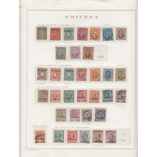 1017 - Eritrea - 1893/1936 mint & used selection on printed pages with1893 set to 40c & 60c M, 1895/9 set M... 