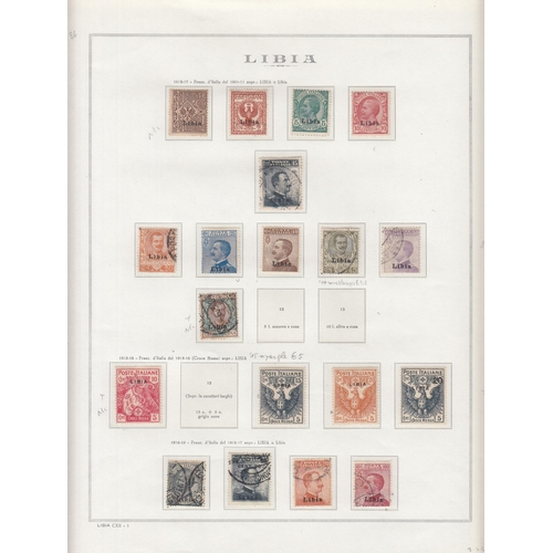 1018 - Libya - 1912/42  mint & used collection on printed pages with 1912 vals to 50c M or U, 1921 12 vals ... 