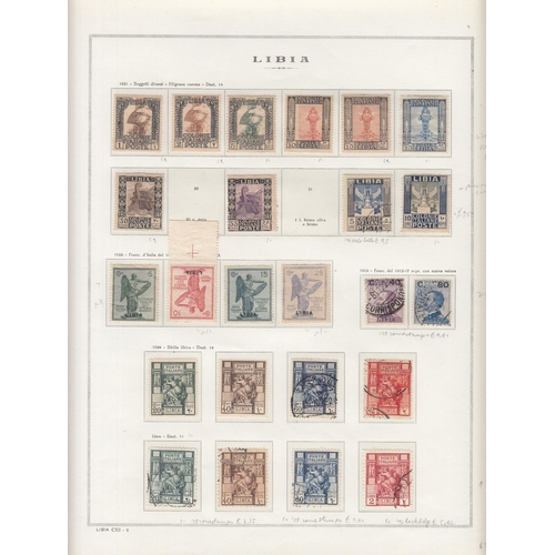 1018 - Libya - 1912/42  mint & used collection on printed pages with 1912 vals to 50c M or U, 1921 12 vals ... 