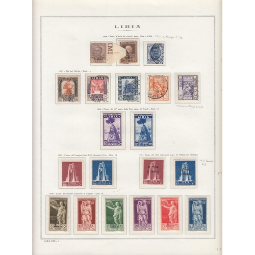 1018 - Libya - 1912/42  mint & used collection on printed pages with 1912 vals to 50c M or U, 1921 12 vals ... 