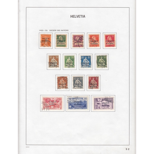 1159 - 1922/60 International Organization etc, exceptional used collection on Davo leaves mainly complete, ... 