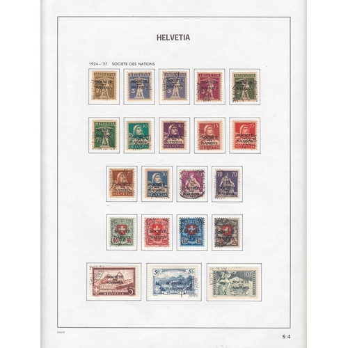 1159 - 1922/60 International Organization etc, exceptional used collection on Davo leaves mainly complete, ... 