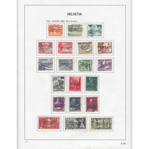 1159 - 1922/60 International Organization etc, exceptional used collection on Davo leaves mainly complete, ... 