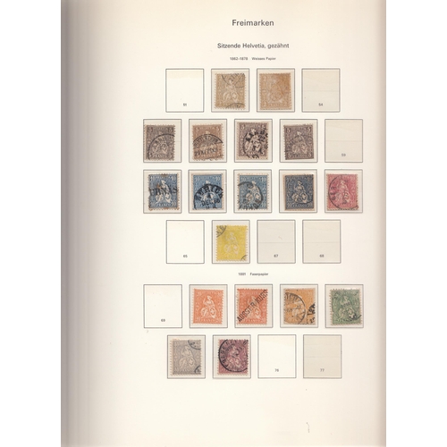 1155 - 1854/1990 mostly used collection in Muller printed album, incl 1854 10r x 2, 15r, 1862/78 vals to 50... 