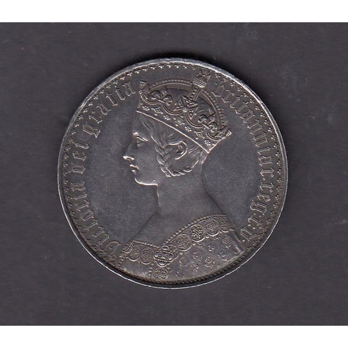 8 - UK Queen Victoria 1847 Gothic silver Crown (Spink 3883), in VF to EF condition