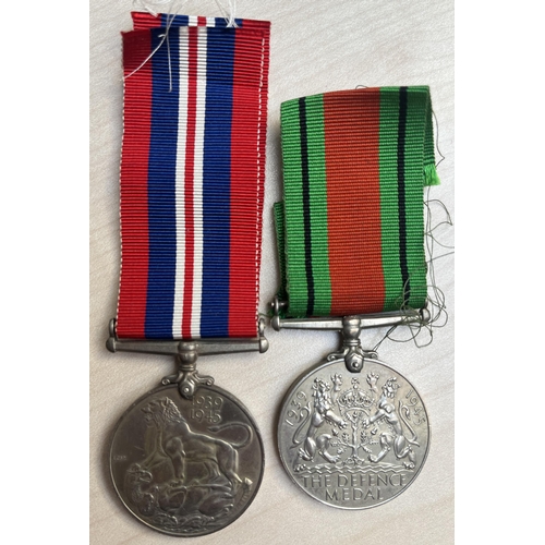 192 - UK WWI British War Medal and Victory medal pair to DM2-151538 PTE. S.W.COULMAN. A.S.C, plus WWII Def... 