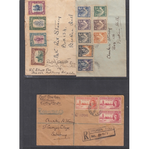 344 - A group of 10 covers either sent or received from Northern Rhodesia between 1939 and 1946, including... 