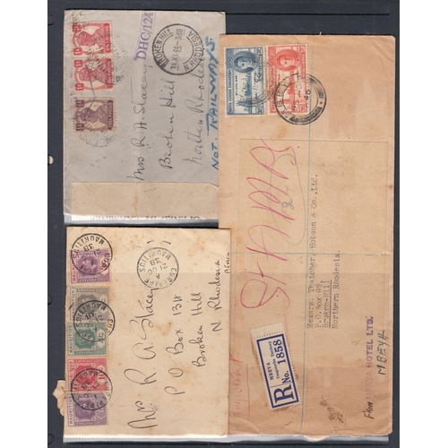 344 - A group of 10 covers either sent or received from Northern Rhodesia between 1939 and 1946, including... 