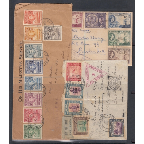 344 - A group of 10 covers either sent or received from Northern Rhodesia between 1939 and 1946, including... 