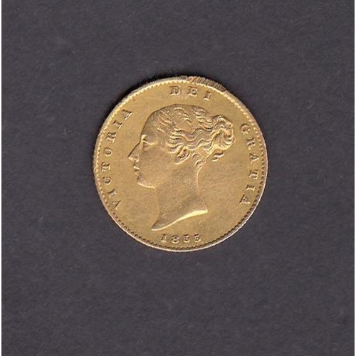 78 - UK 1855 gold half Sovereign, in good condition