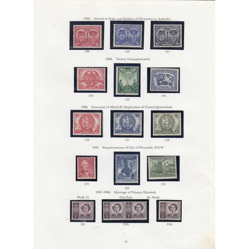 262 - A three volume mainly mint Australia stamp collection from KGV to QEII, with a smattering of earlies... 