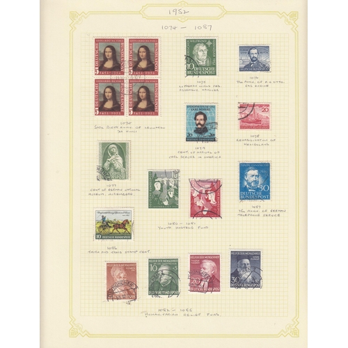 284 - A World stamp collection in 28 Albums/ binders, mainly mid-modern used stamps for Germany, USA, Scan... 