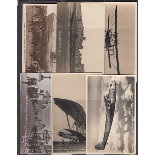 442 - A small collection of mainly mid-20th Century postcards, strength in Aviation and Maritime cards, no... 