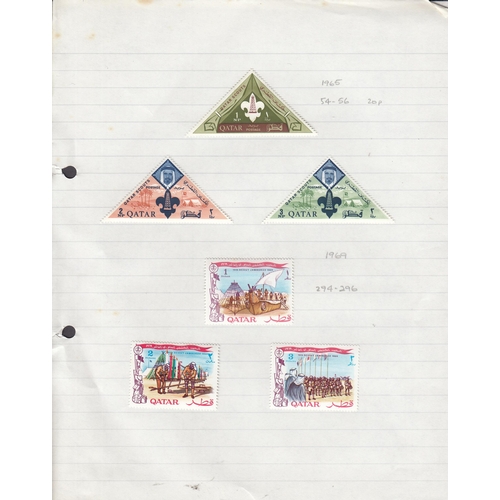 318 - A small mint and used all World stamp collection in 3 albums and loose, strength in mid-period part ... 