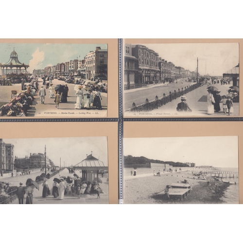 440 - A collection of 90+ Worthing R.P postcards produced by Louis Levy