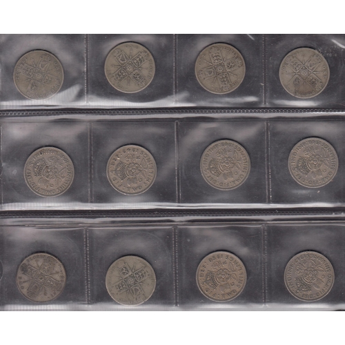 128 - An accumulation of mainly 20th Century circulated coins, strength in GB coins, noted x4 silver half ... 