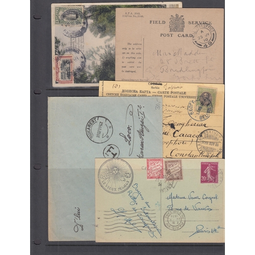 371 - An envelope of World mainly 20th century Postal History including Field Post covers, Air Mail covers... 