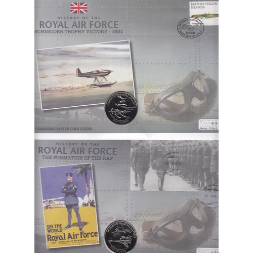 276 - Aviation and Royalty themed stamps in 9x volumes including a host of coin covers, mini sheets and se... 