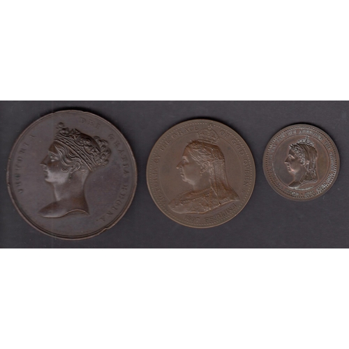 123 - A group of 3 Victorian medallions, including Jubilee medallion and Science and Art Department medal