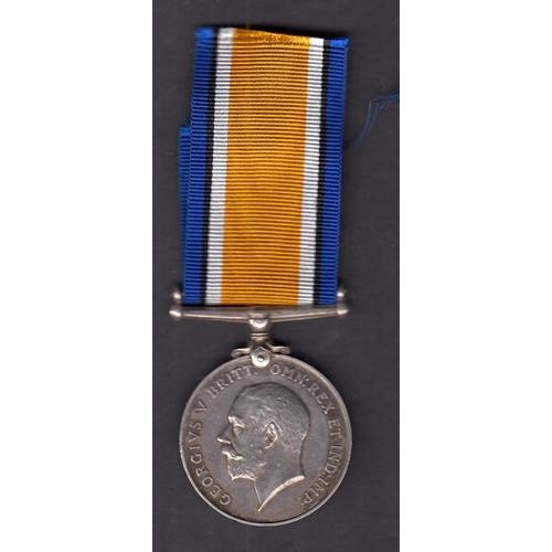 186 - UK WWI British War Medal awarded to K.53860. I.POWELL. STO.2. R.N., with copy of enlistment paper