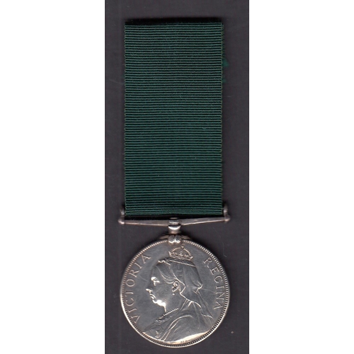 162 - UK QV Volunteer Long Service Medal awarded to 5217 Q.M S.G.T. W. WITTY. 7TH LANC. R.G.A.V.